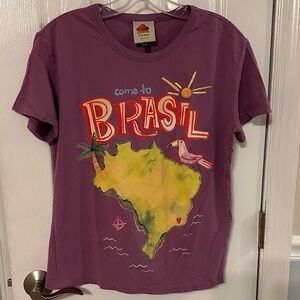 FARM Rio Purple Brazil Map T-Shirt